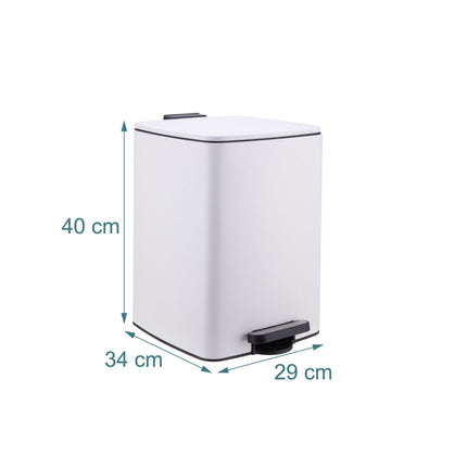 Poubelle de cuisine à pédale de 20 L avec couvercle à fermeture douce