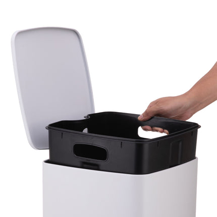 Poubelle de cuisine à pédale de 20 L avec couvercle à fermeture douce