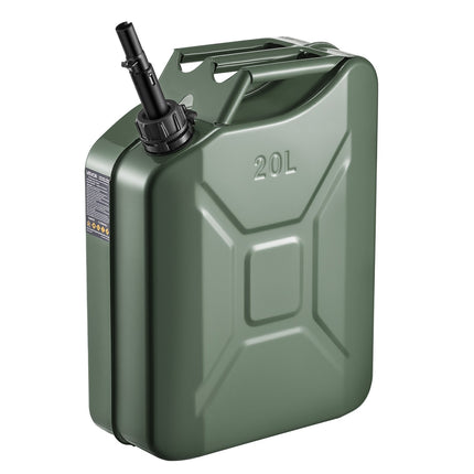 20L Metal Gas Can with Spout, Leakproof Comfort Handle