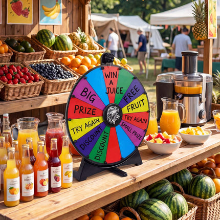 Roue tournante de 50 cm avec marqueur tableau noir, multicolore