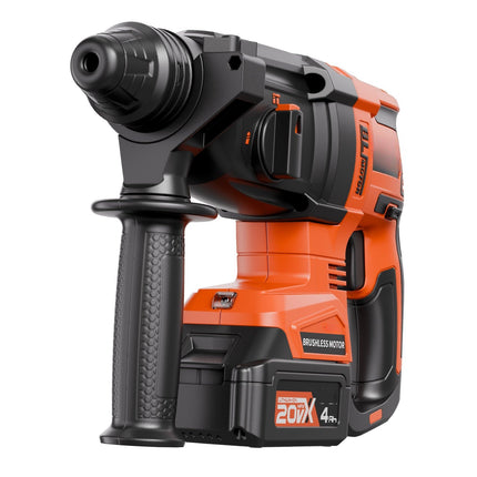 20V Cordless SDS-Plus Rotary Hammer Drill Kit, 4.0Ah