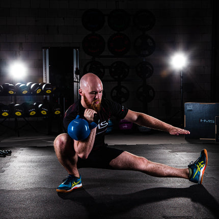 Kettlebell en fonte 20 kg - Bleu