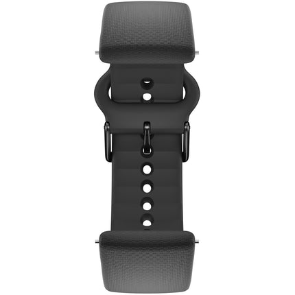 20mm schwarzes Silikonarmband, Größe S-L