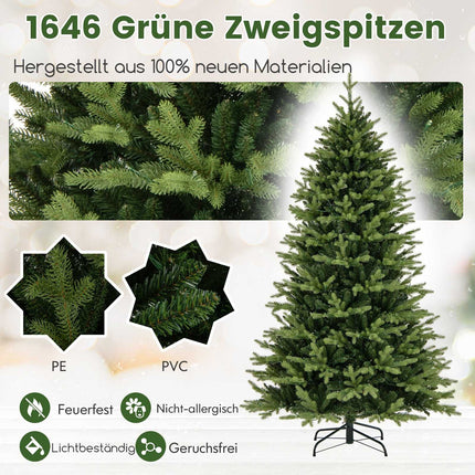 Sapin de Noël artificiel de 210 cm avec 470 LED, vert