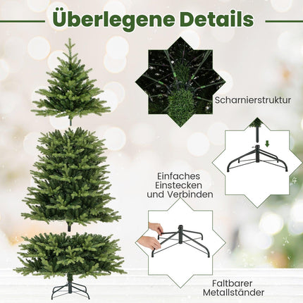 Sapin de Noël artificiel de 210 cm avec 470 LED, vert