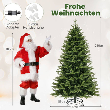 Sapin de Noël artificiel de 210 cm avec 470 LED, vert