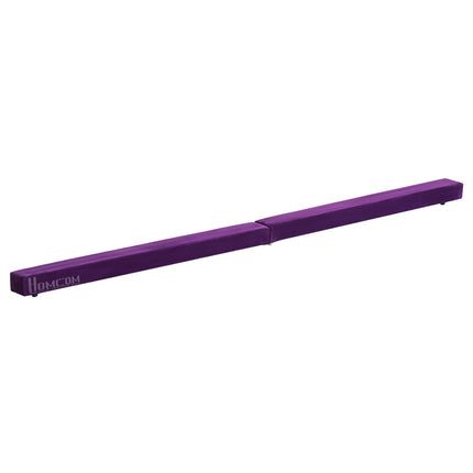 Poutre d'équilibre 210 cm pliable pour intérieur et extérieur, poutre d'équilibre jusqu'à 120 kg, violette, idéale pour la gymnastique et l'entraînement |