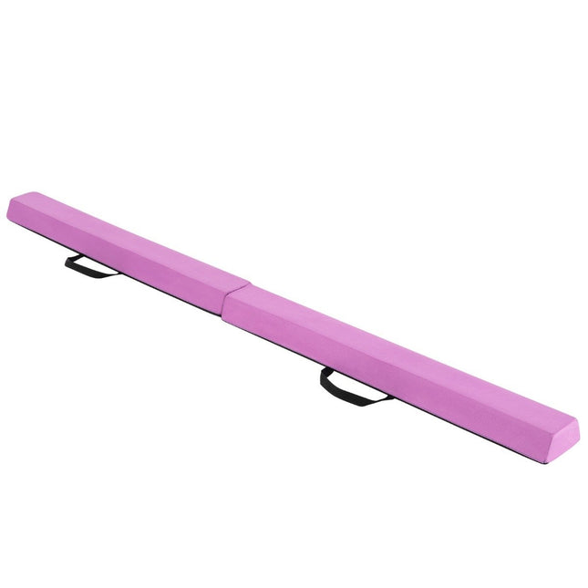 210 cm Schwebebalken Turnbalken klappbar Turnbalken rutschfest Schwebebalken bis 73 kg Lila