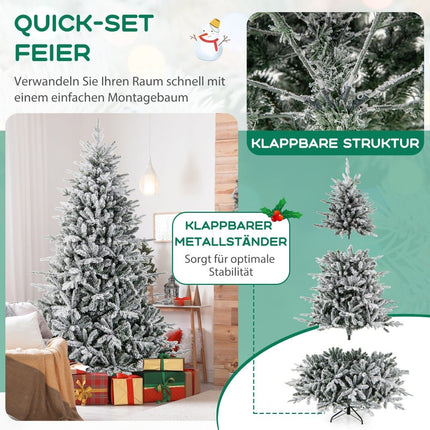 218 cm großer künstlicher Weihnachtsbaum mit 350 LED-Leuchten