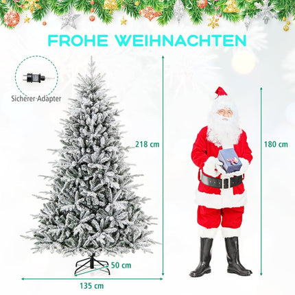 218 cm großer künstlicher Weihnachtsbaum mit 350 LED-Leuchten