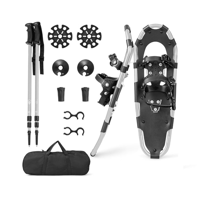 21'' Schneeschuhe 4-in-1 Offroad-Schneestiefel für Erwachsene, Jugendliche und Kinder, Silber