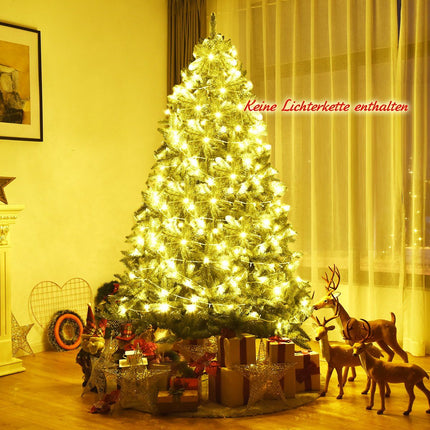 Sapin de Noël artificiel de 225 cm, aiguilles en PVC, vert
