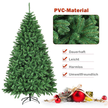 Sapin de Noël artificiel avec support en métal, 225 cm, sapin artificiel de Noël vert
