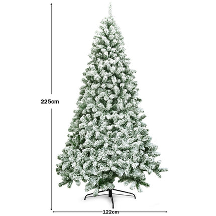 225 cm Hoher künstlicher Weihnachtsbaum Snowy mit Metallständer