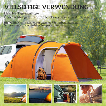 Tente de camping 2-3 personnes, imperméable, avec sac de transport