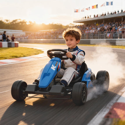 Karting électrique 24 V, mode drift, siège réglable, 6-12 ans