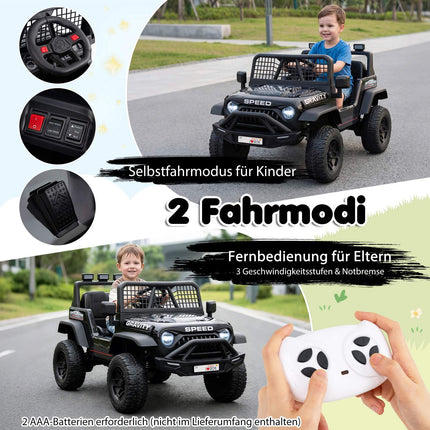 24V Elektro-Kinderauto mit Fernbedienung, Musik, LED-Lichtern