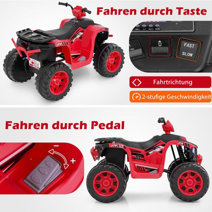 24V Elektro Kinderquad Elektroquad mit Funkverbindung Elektroquad Rot