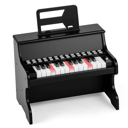 25-Tasten Kinder Digitalpiano, Einstellbare Geschwindigkeit, Schwarz