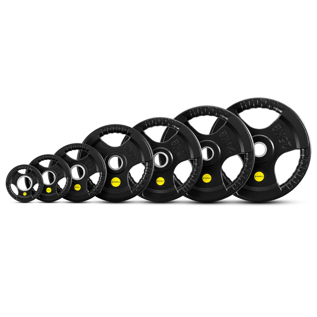 25 Kg Rubber-Coated Olympic Tri-Grip Weight Plate