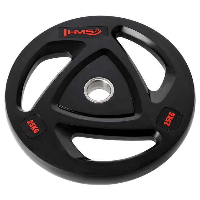 Disque de poids olympique noir de 25 kg