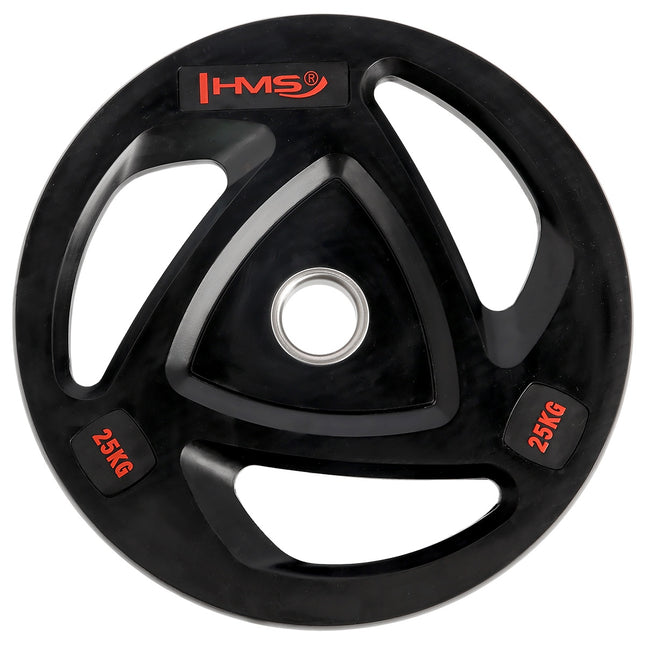 Disque de poids olympique noir de 25 kg
