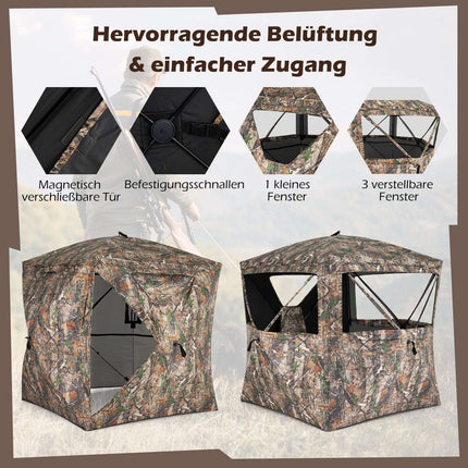 270 Tarnzelt, Pop-Up, Jagd, Oxford, 2-3 Personen