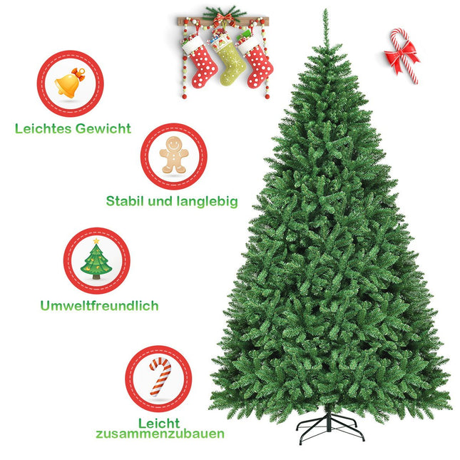 Arbre de Noël artificiel sur pied en métal, 275 cm, avec 3594 pointes