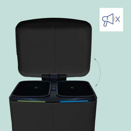 2-Fach-Mülleimer mit Pedal und Soft-Close