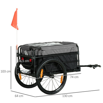2-in-1 bicycle trailer with 20" tires, 40 kg capacity
