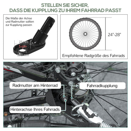 2-in-1 bicycle trailer with 20" tires, 40 kg capacity