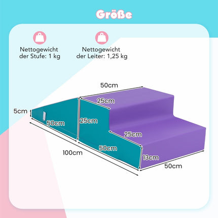 2 pièces. Blocs de construction en mousse pour enfants pour courir et jouer. Blocs de construction souples d'escalade blocs de construction géants bleus