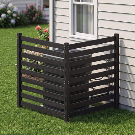 Ensemble de clôture de jardin en cèdre en 2 pièces avec poteaux métalliques, 98 x 107 cm
