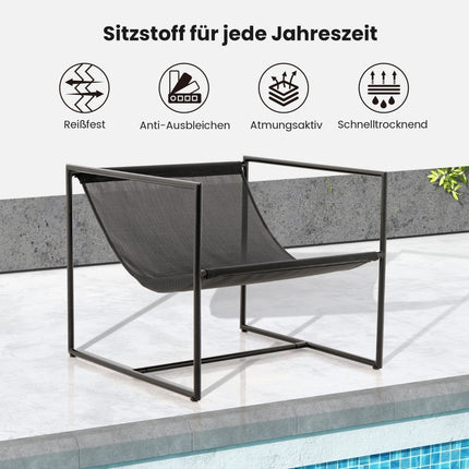 Ensemble de 2 chaises ergonomiques suspendues avec coussins et structure en métal