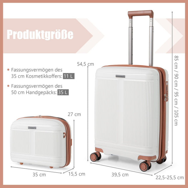 Ensemble de 2 bagages : un bagage cabine de 50 cm et une trousse à maquillage de 35 cm