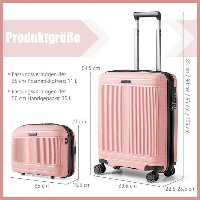 Ensemble de 2 bagages : un bagage cabine de 50 cm et une trousse à maquillage de 35 cm