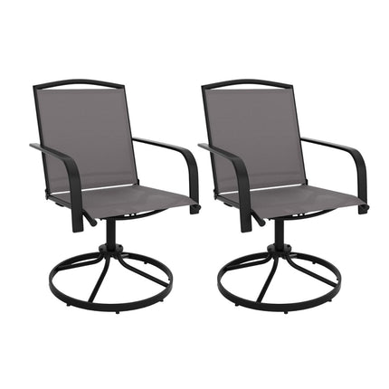 Ensemble de 2 chaises de patio pivotantes, tissu à séchage rapide
