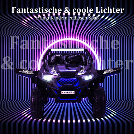 2-Sitzer Kinder-Elektroauto mit Fernbedienung, Musik, Lichtern