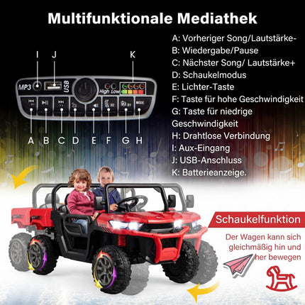 2-Sitzer Elektro-Kinderkipper mit Fernbedienung