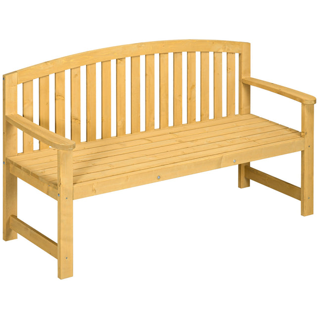 2-Sitzer Gartenbank, wetterfestes Holz, 240kg Tragkraft