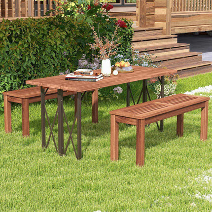 Banc de jardin 2 places en bois massif – Résistant aux intempéries, 100 x 30,5 cm