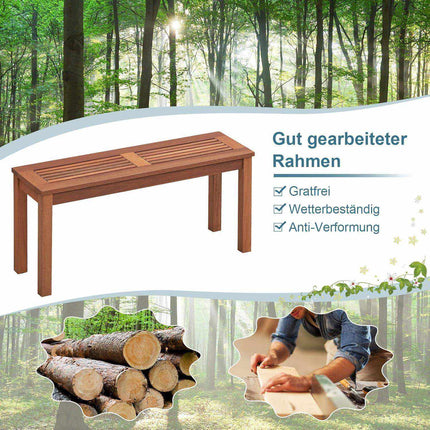 Banc de jardin 2 places en bois massif – Résistant aux intempéries, 100 x 30,5 cm