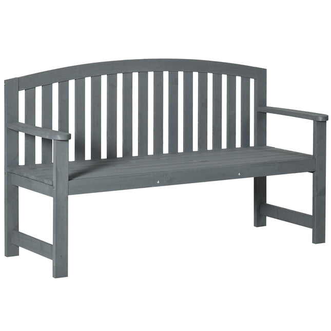Banc de jardin en bois 2 places, résistant aux intempéries, capacité de charge 240 kg