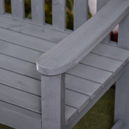 Banc de jardin en bois 2 places, résistant aux intempéries, capacité de charge 240 kg