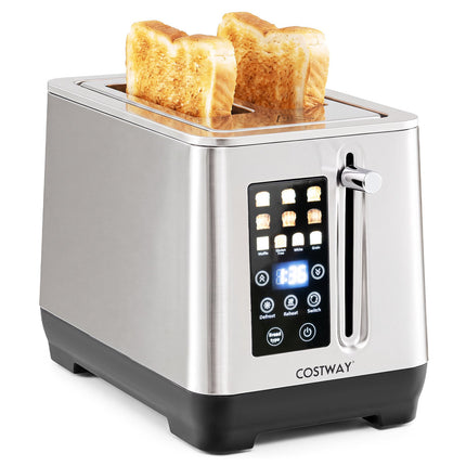 2-Scheiben-Toaster aus Edelstahl, LED-Touchscreen, 6 Bräunungsstufen