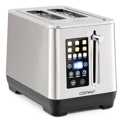 2-Scheiben-Toaster aus Edelstahl, LED-Touchscreen, 6 Bräunungsstufen