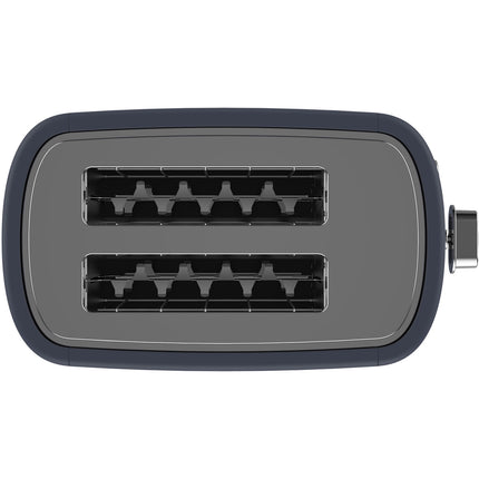 Grille-pain 2 tranches, 1050 W, 6 niveaux de brunissage, bleu