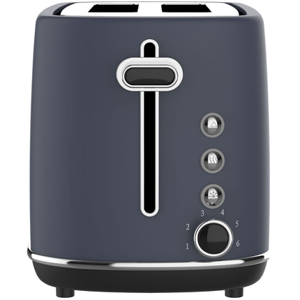 Grille-pain 2 tranches, 1050 W, 6 niveaux de brunissage, bleu