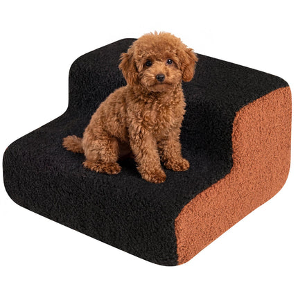 Rampe pour chien à 2 marches avec housse lavable et base antidérapante