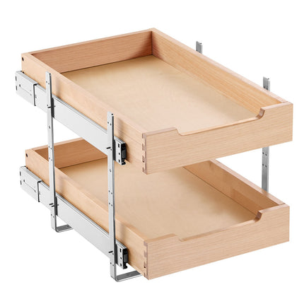 2-Tier Pull-Out Cabinet Organizer, 14 x 21 in, Soft-Close